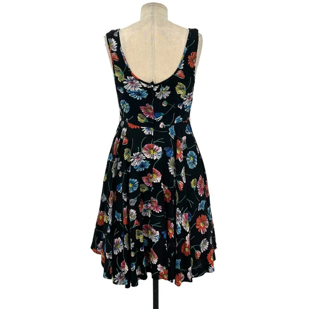 Anthropologie Moulinette Soeurs Astere Everywhere‎ Dress Floral Black Size 2 - Picture 8 of 15